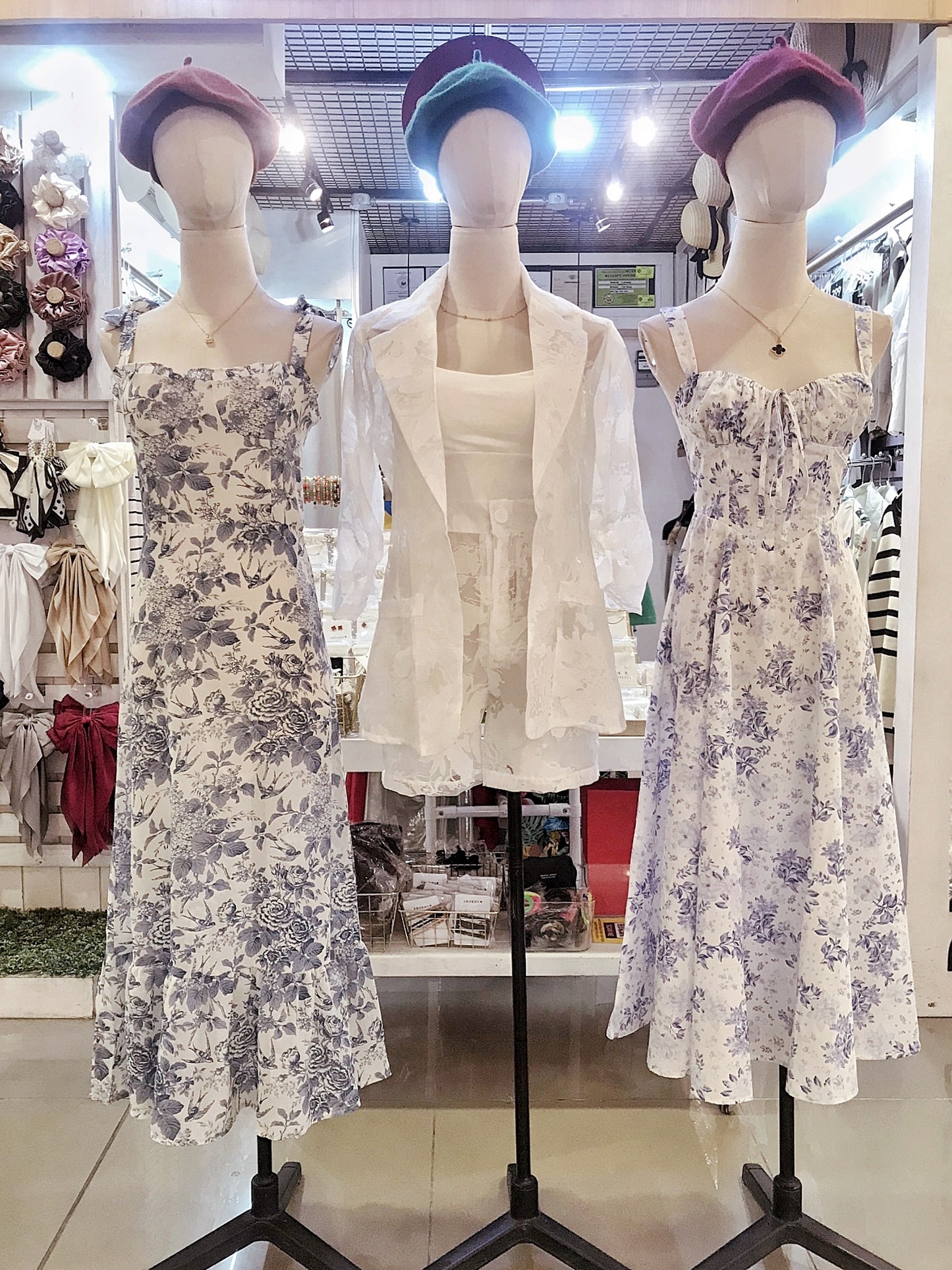 AVIANA Premium Floral Midi Dress