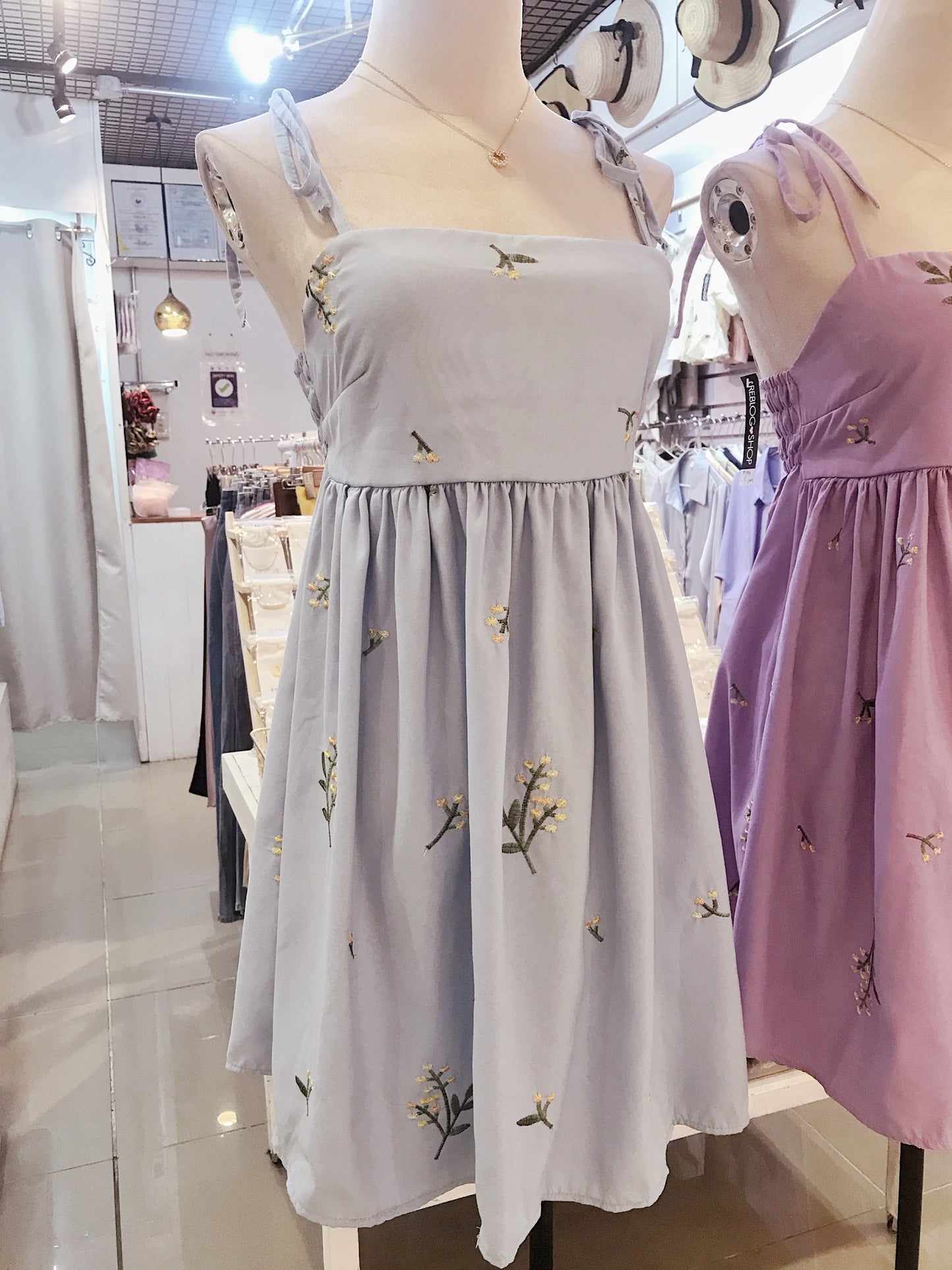 MEARA Floral Mini Dress