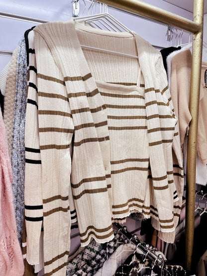 NARA Knitted Cardigan & Camisole Set